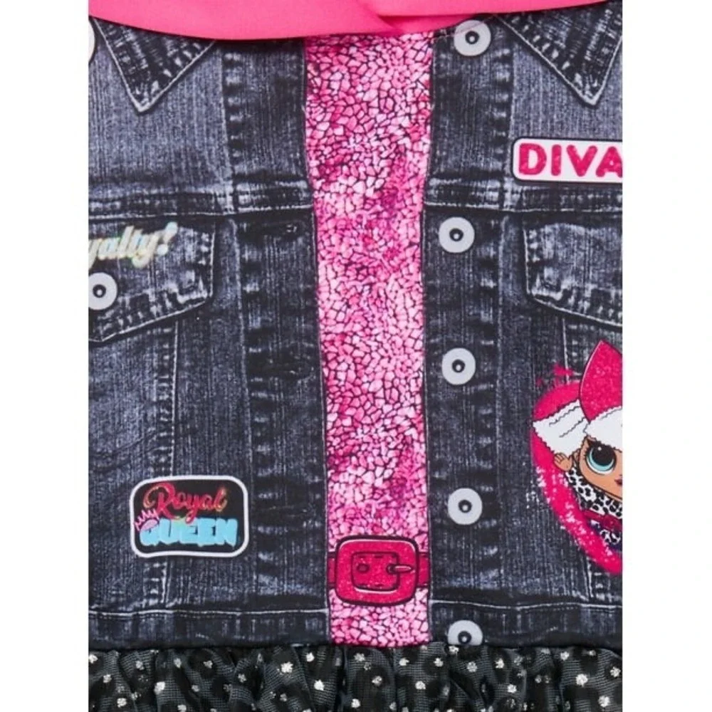 LOL Surprise DIVA Girls Short Sleeve Hooded Cosplay Dress‎ Med 7/8 L.O.L.